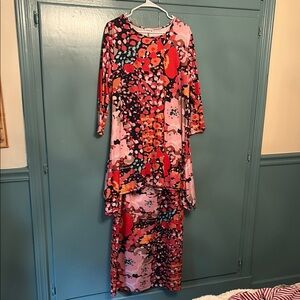 Floral Multicolor Women's top and skirt set